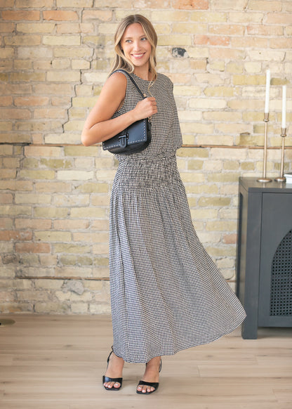Z Supply® Brooke Smocked Waist Gingham Skirt FF Skirts