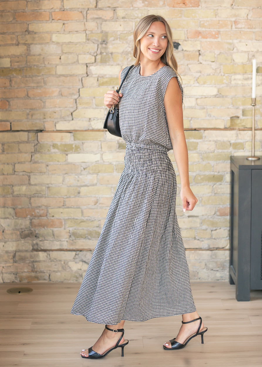 Z Supply® Brooke Smocked Waist Gingham Skirt FF Skirts