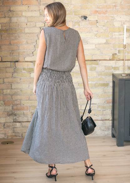 Z Supply® Brooke Smocked Waist Gingham Skirt FF Skirts