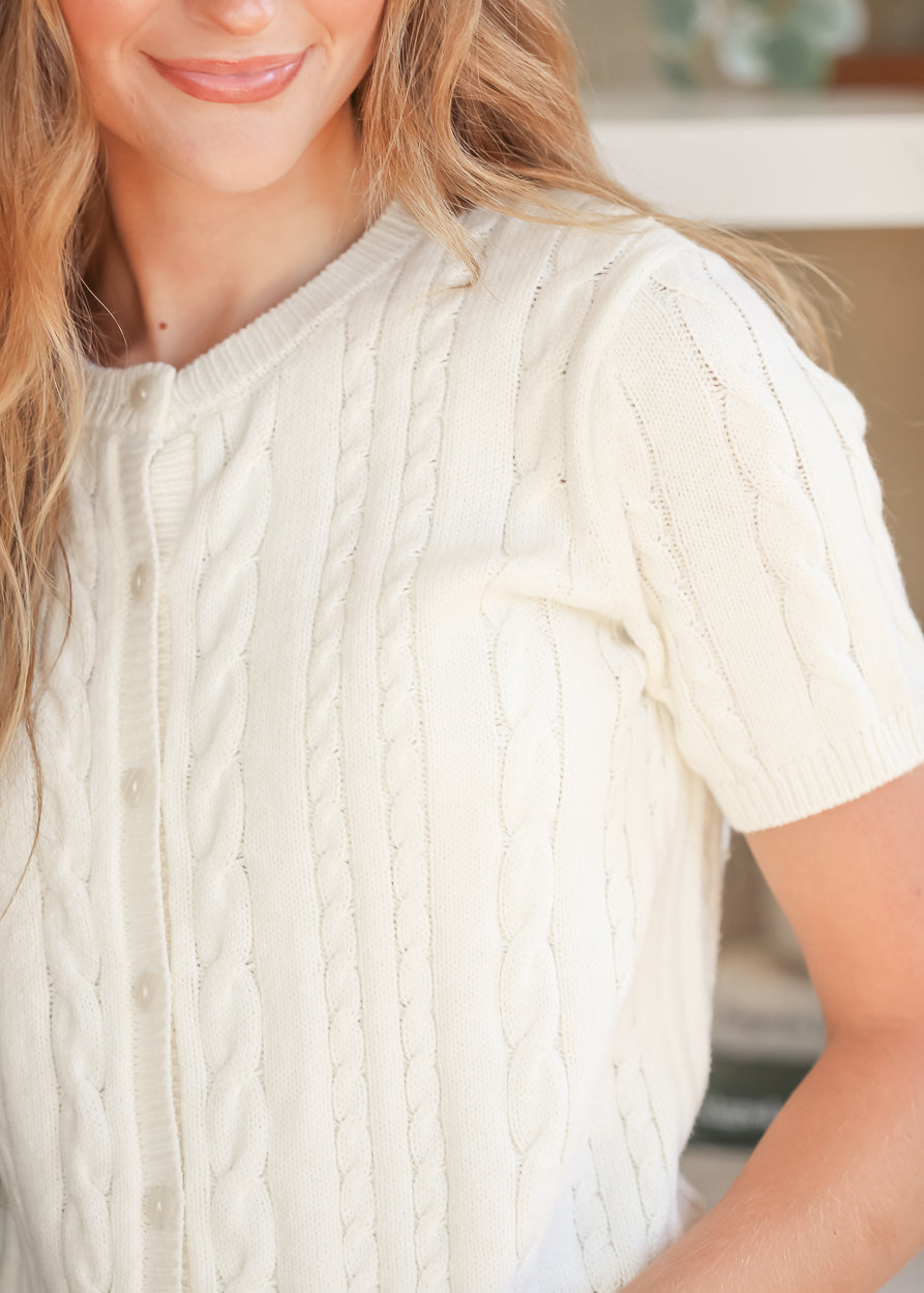 Z Supply® Cera Cloud Short Sleeve Cardigan FF Layering Essentials