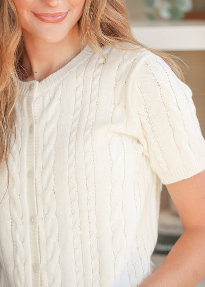 Z Supply® Cera Cloud Short Sleeve Cardigan FF Layering Essentials