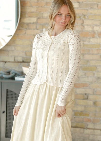 Z Supply® Cloud Alycia Crochet Sweater FF Tops