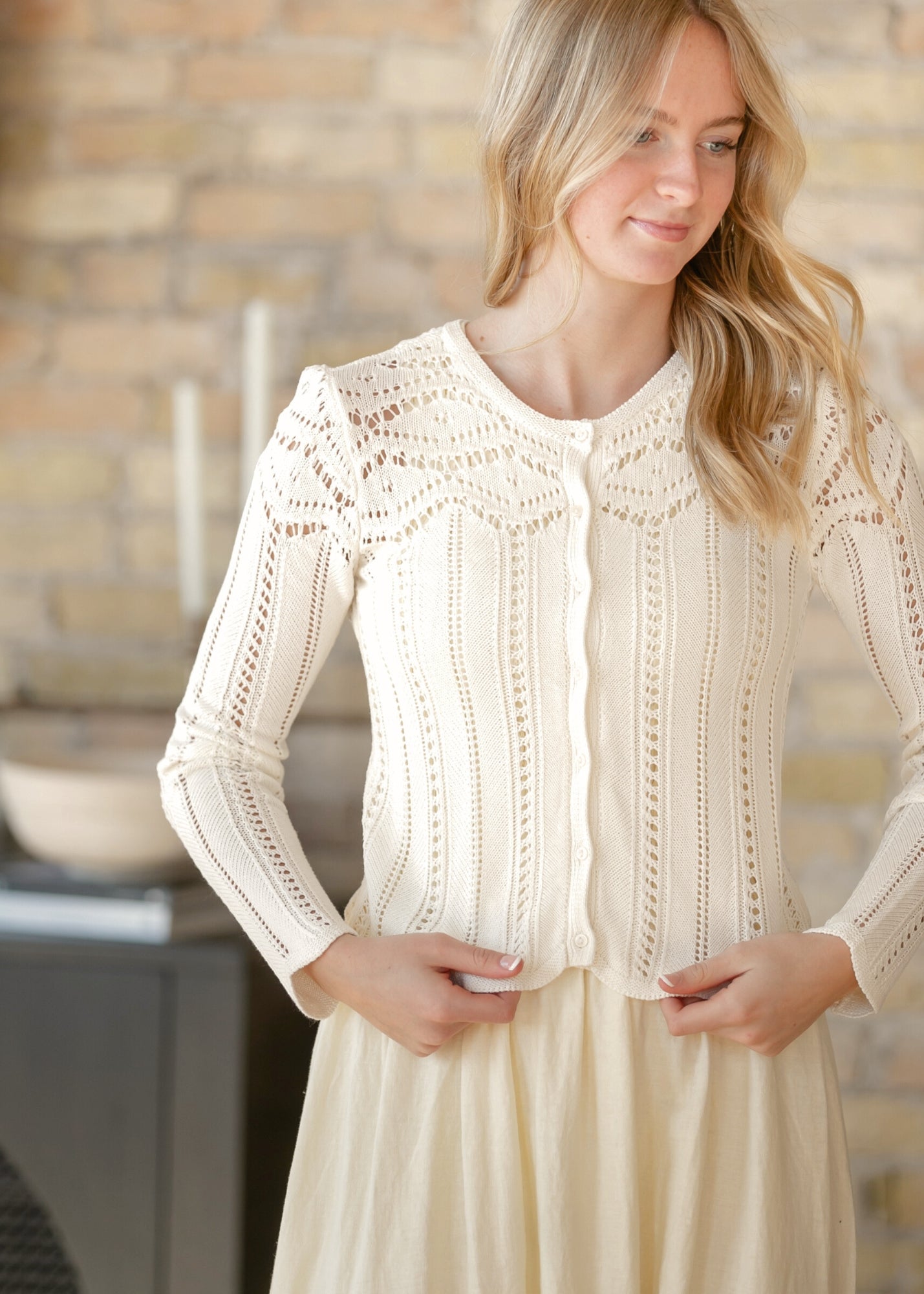 Z Supply® Cloud Alycia Crochet Sweater FF Tops