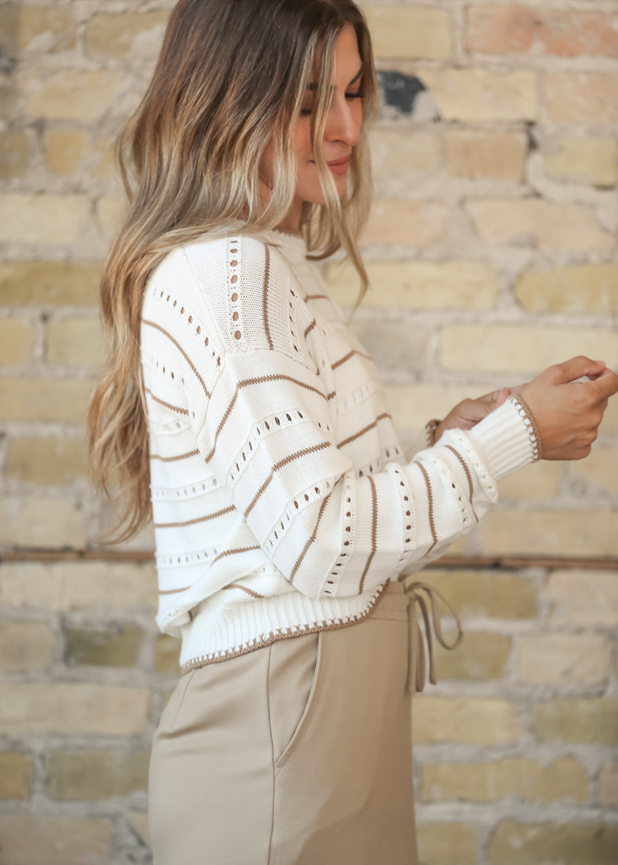 Z Supply® Darby Long Sleeve Stripe Sweater FF Tops