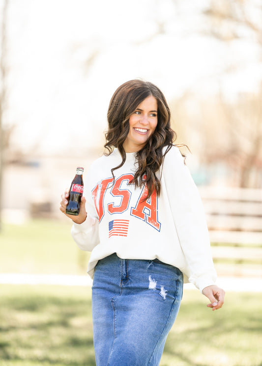 Z Supply® Flag Sunday Sweatshirt FF Tops