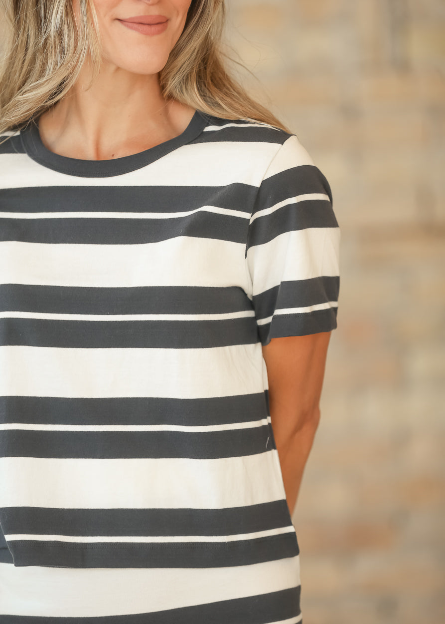 Z Supply® Sellan Short Sleeve Striped Top FF Tops