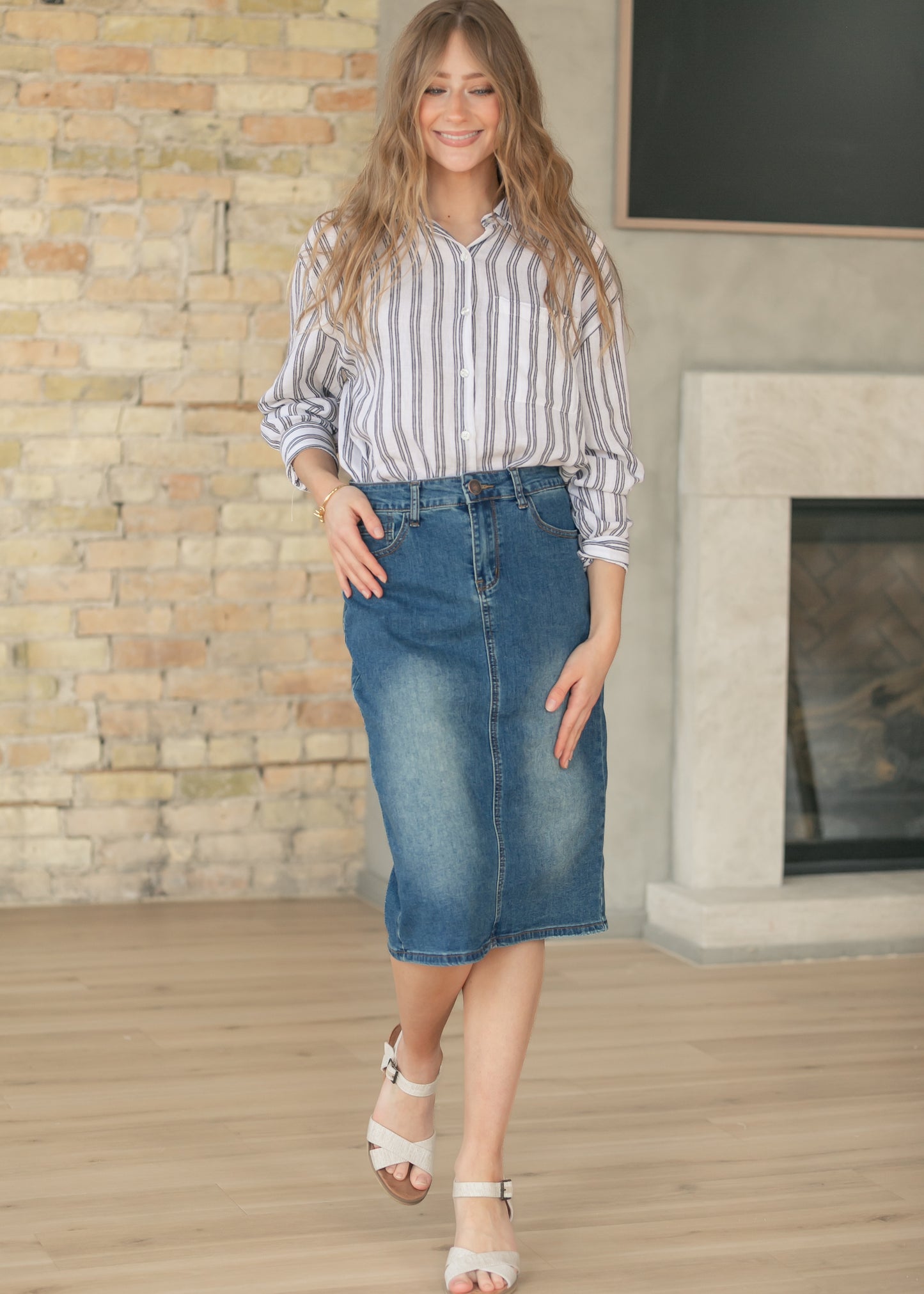 Z Supply® The Perfect Striped Button Up FF Tops