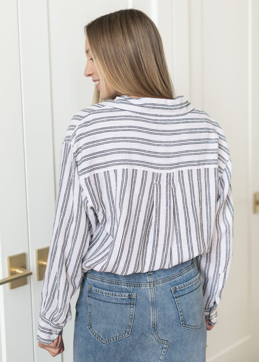 Z Supply® The Perfect Striped Button Up FF Tops