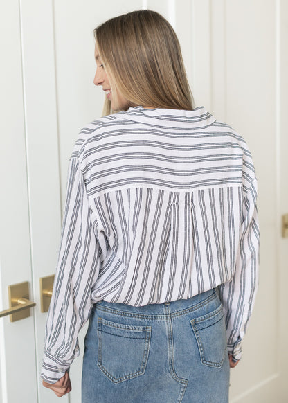 Z Supply® The Perfect Striped Button Up FF Tops