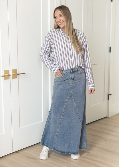 Z Supply® The Perfect Striped Button Up FF Tops