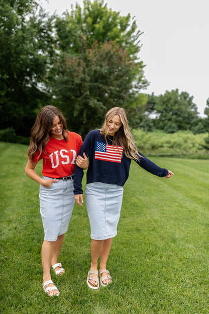 Z Supply® USA Boyfriend Tee FF Tops