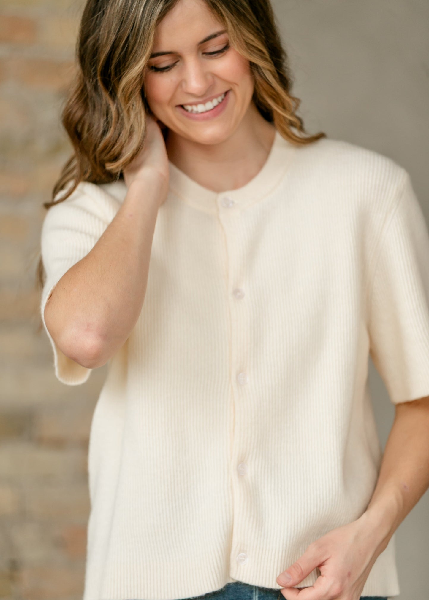 Zadie T-shirt Button Front Cardigan IC Layering Essentials