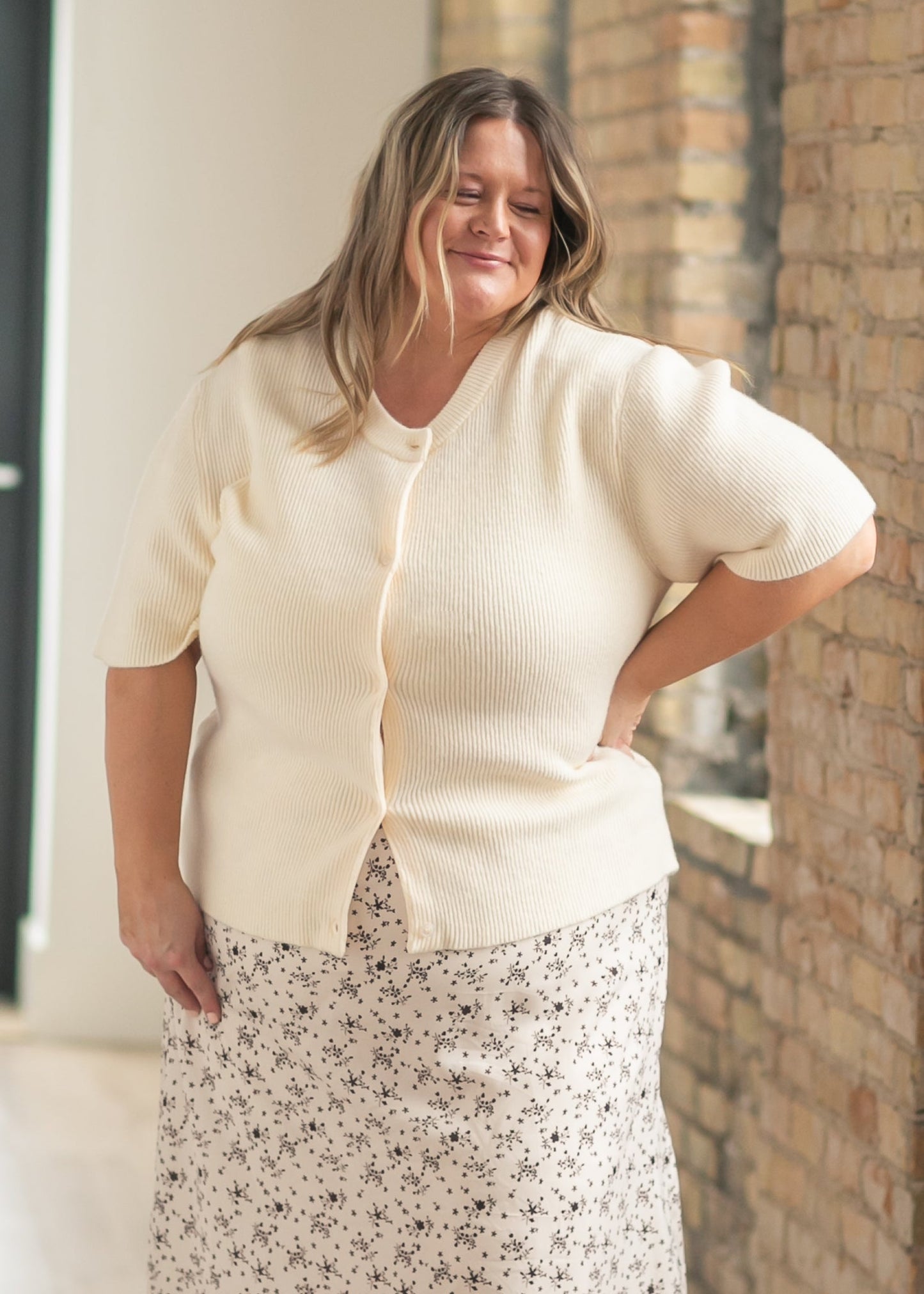 Zadie T-shirt Button Front Cardigan IC Layering Essentials