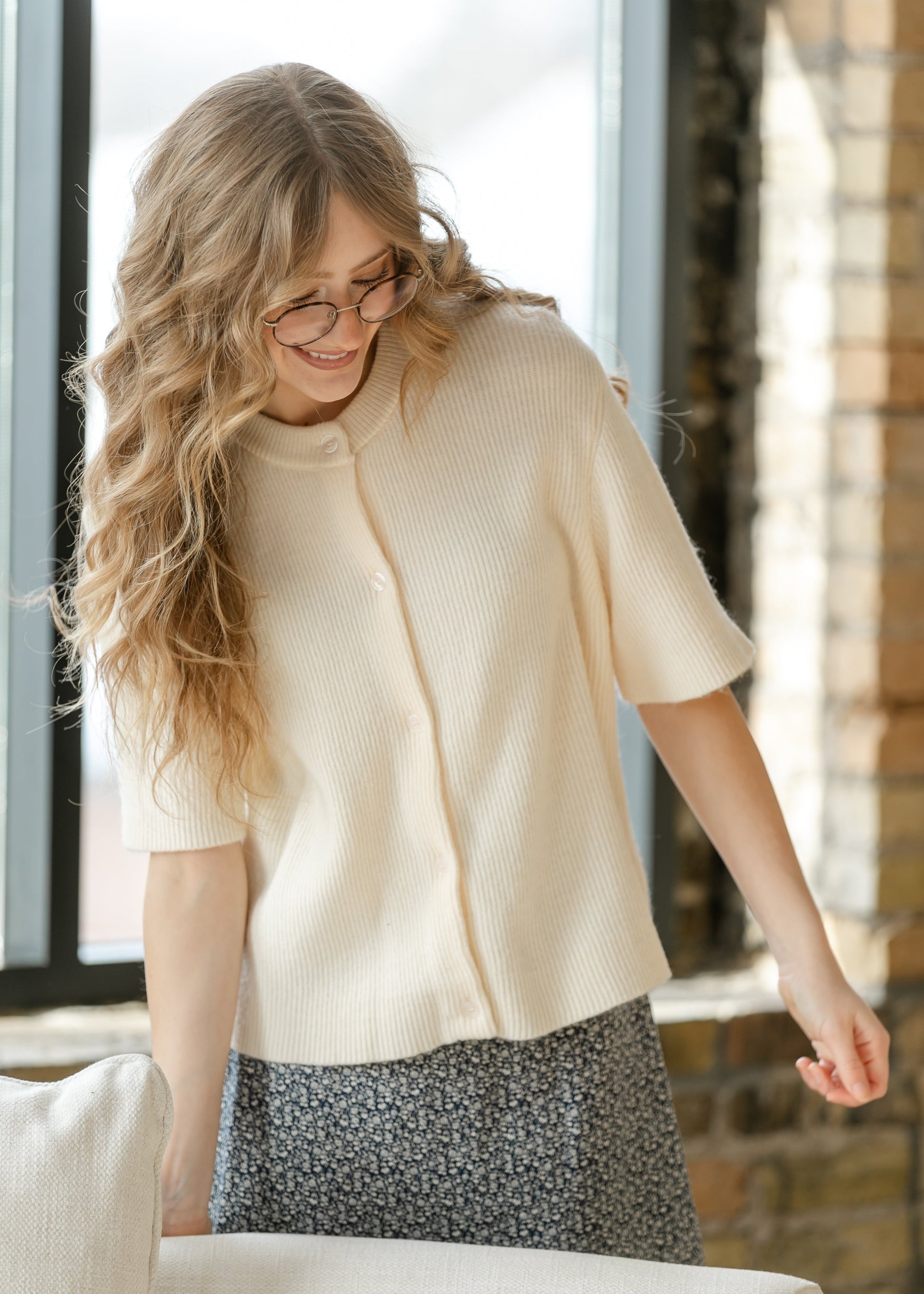 Zadie T-shirt Button Front Cardigan IC Layering Essentials