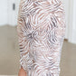 Zebra Print Stretch Waist Midi Skirt - FINAL SALE FF Skirts