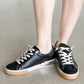 Zina Onyx Embossed Leather Sneaker Shoes