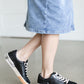 Zina Onyx Embossed Leather Sneaker Shoes