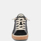 Zina Onyx Embossed Leather Sneaker Shoes