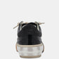 Zina Onyx Embossed Leather Sneaker Shoes