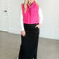 Zip Front Cropped Puffer Vest FF Tops