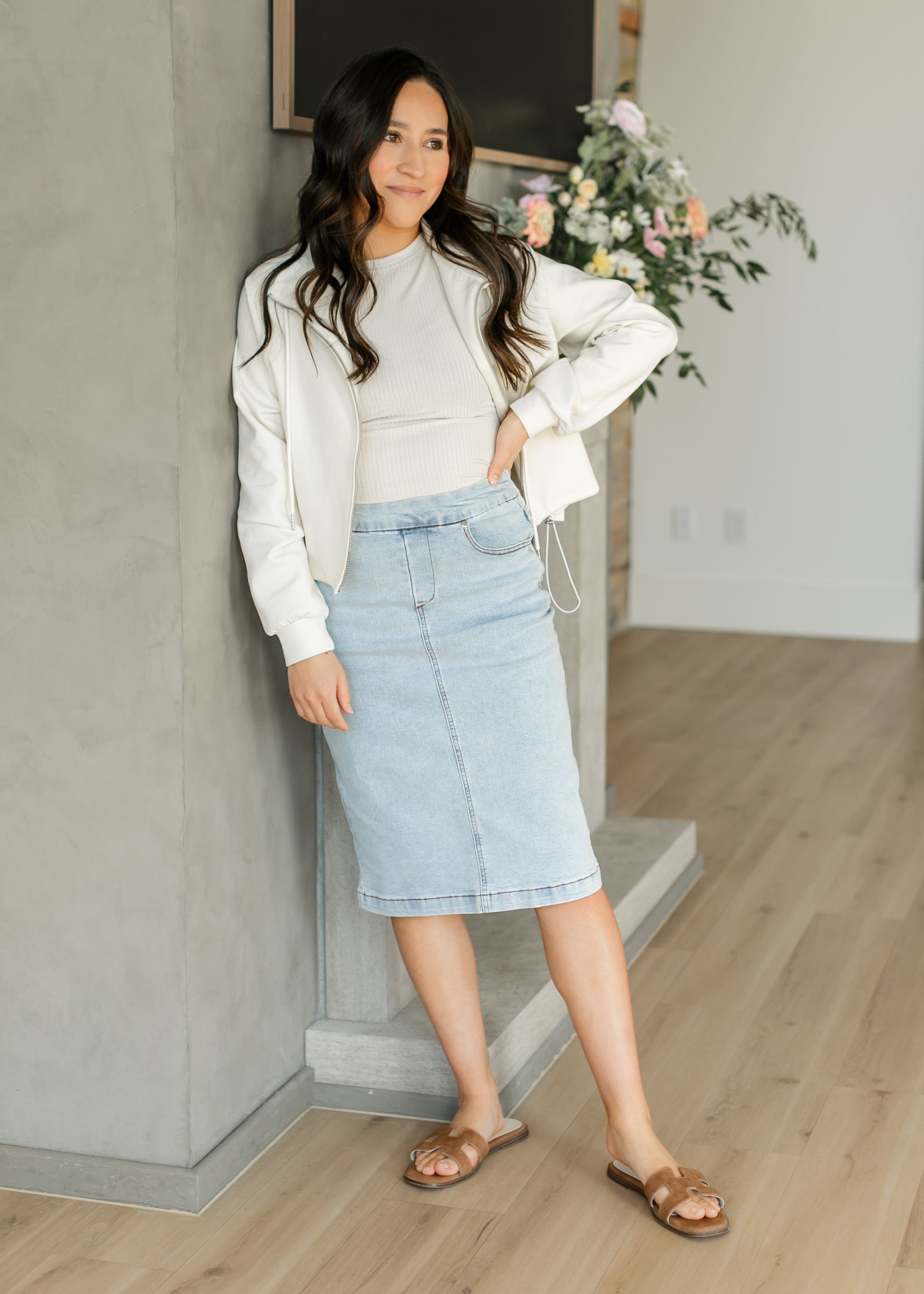 Zip-up Drawstring Waist Sweatshirt Jacket FF Tops