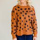 Animal Polka Dot Knit Sweater - FINAL SALE Tops