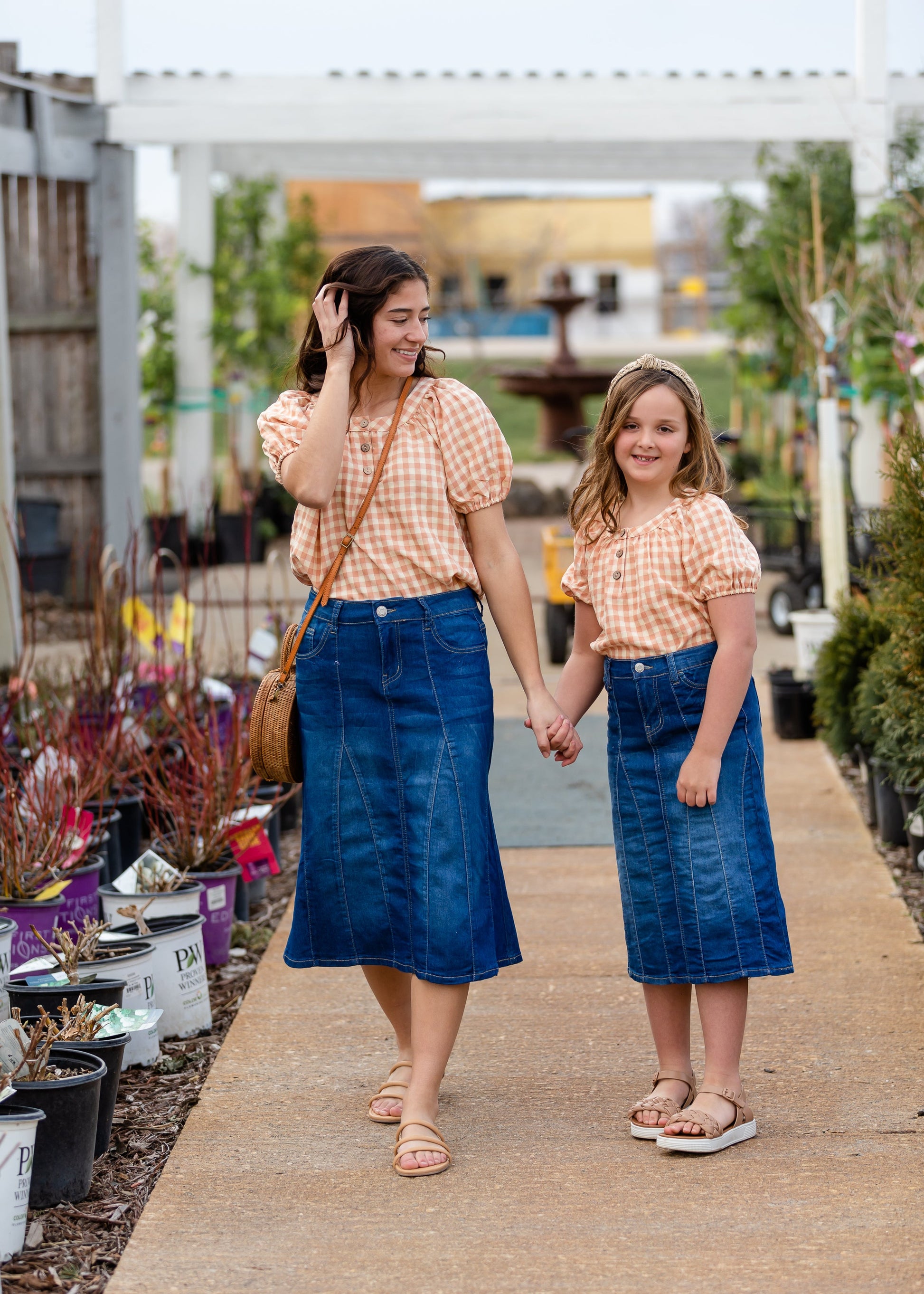 A-line Paneled Midi Skirt Skirts G-Gossip Apparel