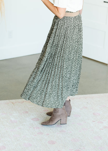 Abstract Polka Dot A-Line Midi Skirt - FINAL SALE Skirts