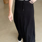 Addison Long Black Knit A-Line Skirt - FINAL SALE Skirts