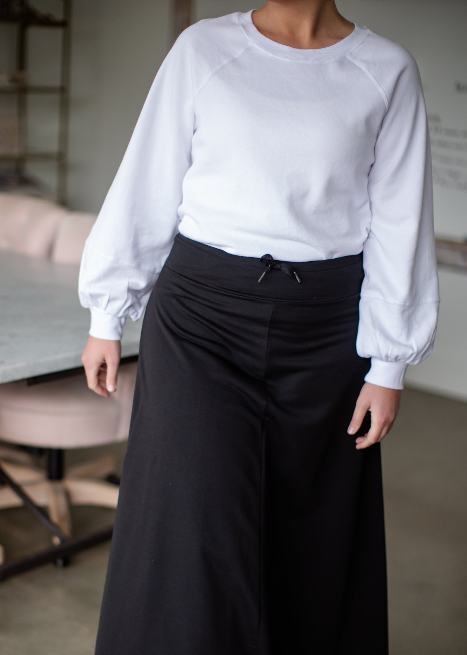 Addison Long Black Knit A-Line Skirt - FINAL SALE Skirts Inherit