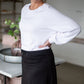 Addison Long Black Knit A-Line Skirt Skirts Inherit
