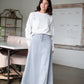 Addison Long Gray Knit A-Line Skirt Skirts Inherit