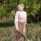 Adelaide Taupe Floral Tiered Maxi Skirt Skirts Inherit