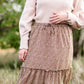 Adelaide Taupe Floral Tiered Maxi Skirt Skirts Inherit