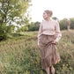 Adelaide Taupe Floral Tiered Maxi Skirt Skirts Inherit