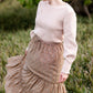 Adelaide Taupe Floral Tiered Maxi Skirt Skirts Inherit