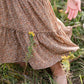 Adelaide Taupe Floral Tiered Maxi Skirt Skirts Inherit