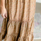 Adelaide Taupe Floral Tiered Maxi Skirt Skirts Inherit