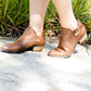 tan faux leather ladies bootie