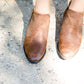 tan faux leather ladies bootie