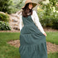 Adjustable Strap Overall Tiered Maxi Dress Dresses Polagram