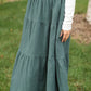 Adjustable Strap Overall Tiered Maxi Dress Dresses Polagram