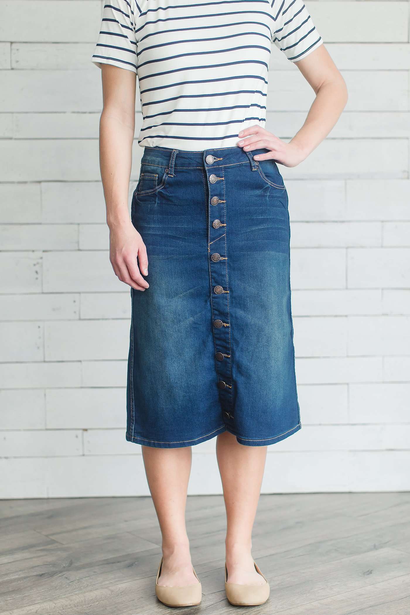 Modest Women's Alexis Midi Skirt | Inherit Clothing Company – Inherit Co.