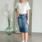 Allison Light Wash Jean Skirt Skirts Tea N Rose