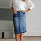 Allison Light Wash Jean Skirt Skirts Tea N Rose