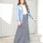 Allison Navy Stripe Knit Maxi Skirt Skirts