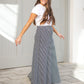 Allison Navy Stripe Knit Maxi Skirt Skirts