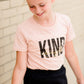 Girls Peach Graphic Tee