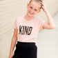 Girls Peach Graphic Tee