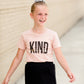 Girls Peach Graphic Tee
